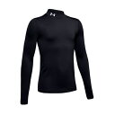 【メール便対応】UNDER ARMOUR アンダーアーマー コールドギアアーマー モック ジュニアアンダーシャツ 1343269-001(ブラック/ホワイト)