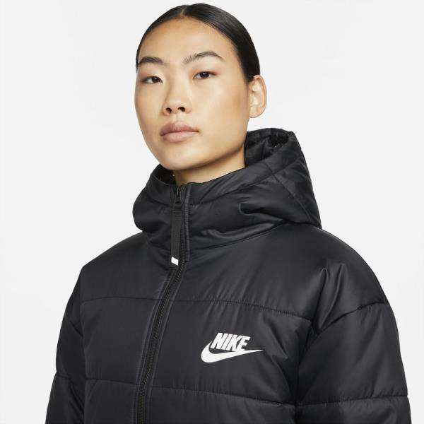 NIKE ナイキ ウィメンズ　NSW　TF　RPL　クラシック　パーカ レディースロングコート DJ7000-010(ブラック/ブラック/（ホワイト）) 21HOモデル！！