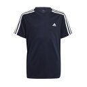 【ネコポス対応】adidas アディダス YB D2M 3ストライプス Tシャツ ジュニアTシャツ 29341-H36816(レジェンドインク/ホワイト)