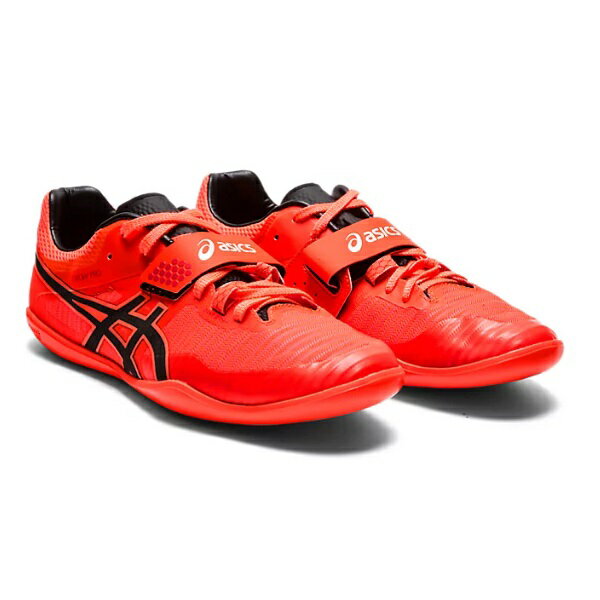 【店舗在庫・即出荷】asics アシックス スロープロ2 THROW PRO 2 陸上スパイク・陸上シューズ 1093A142-701 サンライズレッド/ブラック ハンマー投げ 円盤投げ 砲丸投げ用シューズ