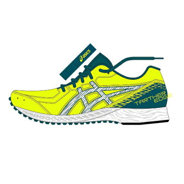 asics アシックス TARTHEREDGE 2 Jr. (ターサーエッジ 2 ジュニア) ジュニアランニングシューズ 1014A146-752(SAFETY YELLOW/VELVET PINE) 22AWモデル!!