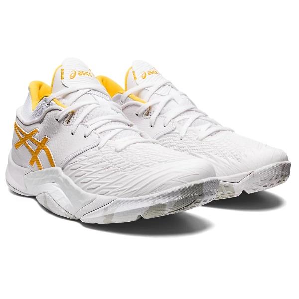 シューズ asics アシックス UNPRE ARS LOW（アンプレ アルス ロー） バスケットボールシューズ 1063A056-100(WHITE/SAFFRON) 22AWモデル！！