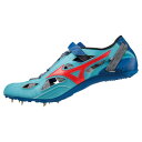 MIZUNO ミズノ クロノインクス 9 陸上スパイク U1GA210030(ターコイズ×コーラル×ブルー)
