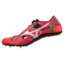 MIZUNO ミズノ クロノインクス 9 陸上スパイク U1GA210031(コーラル×ホワイト×ブラック)