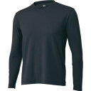 【メール便対応】ZETT(ゼット) ライトフィット クルーネック長袖アンダーシャツ 野球アンダーシャツ BO8910-1900(ブラック)