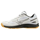 ミズノ MIZUNO サイクロンスピード 4(ユニセックス) バレーボールシューズ V1GA238054(ホワイト×ブラック×シルバー) 2023年春夏モデル!...