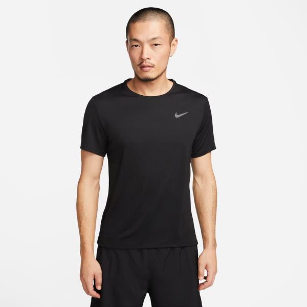 NIKE ナイキ DF マイラー S/S トップ ランニングTシャツ DV9316-010(ブラック/（リフレクトシルバー）) 24SSモデル！！