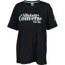 【ネコポス対応】CONVERSE コンバース ウィメンズプリントTシャツ レディースバスケットボールTシャツ CB332351-1922(ブラック/スカイブルー)