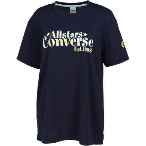 【ネコポス対応】CONVERSE コンバース ウィメンズプリントTシャツ レディースバスケットボールTシャツ CB332351-2900(ネイビー)