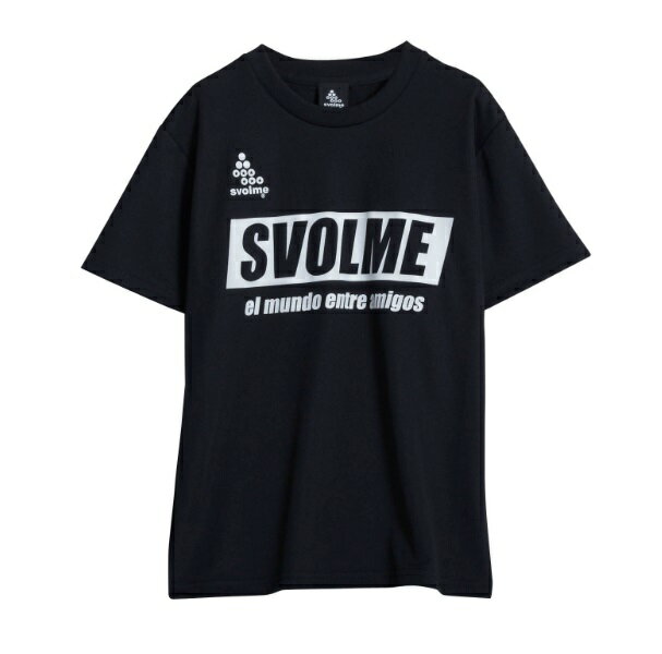 SVOLME スボルメ Jrシンプル ロゴプラT ジュニアサッカーシャツ 1221-97700-BLACK(ブラック)