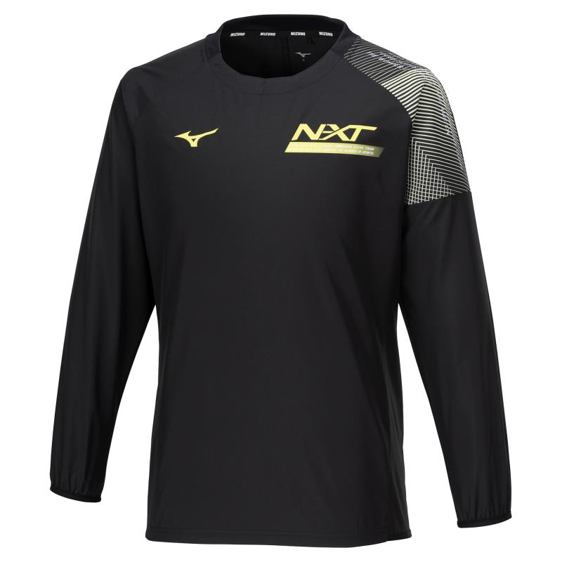 【メール便対応】MIZUNO ミズノ N-XTウインドブレーカージャケット(長袖)[ユニセックス] バレーボールウォームアップウェア V2MEA510-94(ブラック×Lグリーン) 2023年秋冬モデル！！