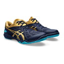 asics アシックス ATTACK DOMINATE FF 2 卓球シューズ 1073A010-403(Peacoat/Pure Gold) 2024年モデル...