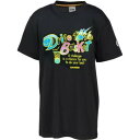 【メール便対応】CONVERSE コンバース JRプリントTシャツ ジュニアバスケットボールシャツ CB442353-1900(ブラック)