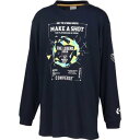 【メール便対応】CONVERSE コンバース 4F JRプリントロングスリーブシャツ ジュニアバスケットボールシャツ CB442355L-2900(ネイビー)