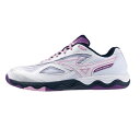 MIZUNO ミズノ ウエーブメダル7 レディース卓球シューズ 81GA231511(ホワイト×ピンク×パープル) 2024年モデル!!