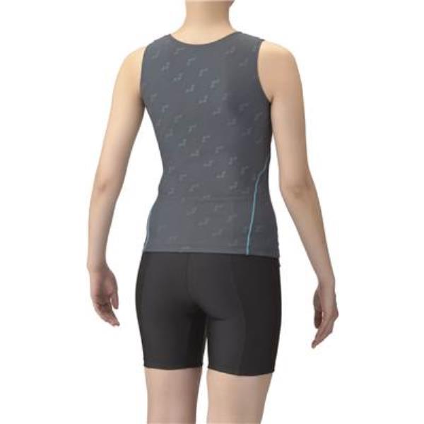 アリーナ arena 【すらっとセパ】フィットネスセパレーツ（カバーバック・ミドルレッグ・差し込みパッド） レディース水着 AS5SWF45L-GYBK(グレー/ブラック) 返品・交換不可