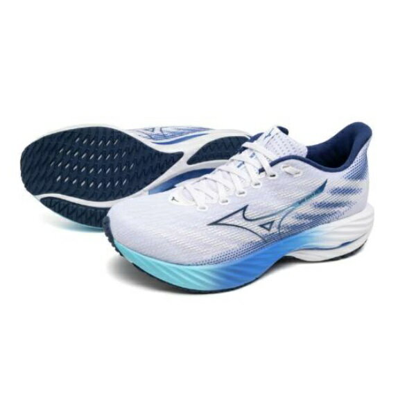 MIZUNO ミズノ ウエーブライダー28 ランニングシューズ J1GC240301(ホワイト×ネイビー×ブルー) 2025年春夏モデル!!