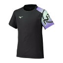 【メール便対応】MIZUNO ミズノ N-XTピステ(半袖) バレーボールピステ V2MEC000-93(ブラック×ネオミント) 2025年春夏モデル!!