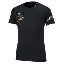 【メール便対応】MIZUNO ミズノ N-XTプラクティスシャツ(半袖)(バレーボール) バレーボールシャツ V2MA2007-95(ブラック×ゴールド)
