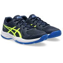 asics アシックス UPCOURT 6 GS(キッズ) ジュニアバレーボールシューズ 1074A045-401(Midnight/Safety Yellow) 2025年モデル!!