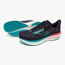MIZUNO ミズノ ウエーブライダー29 ランニングシューズ J1GC250301(ダークネイビー×ブルー×ピンク) 2025年秋冬モデル!!