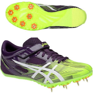アシックス 陸上スパイク オールウェザー・土トラック兼用 ヒートスプリント FR 8 100-400m ハードル TTP528-500 ナイトシェード/ホワイト