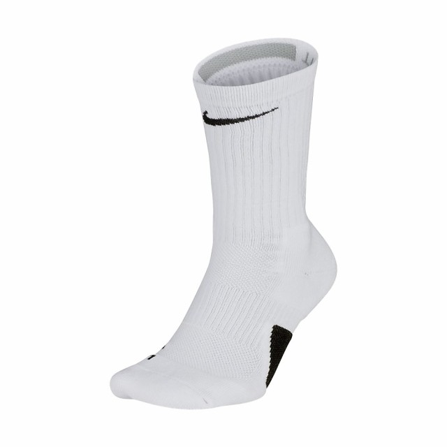 【ネコポス対応】NIKE ナイキ NIKE バスケットボール Elite Crew Socks エリート クルーソックス SX7622-100 ホワイト/ブラック/(ブラック)