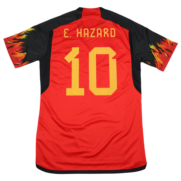 ベルギー代表 2022 ホーム 半袖レプリカユニフォーム　10.エデン・アザール　ナショナルチームレプリカウェアーf6346-hd9412-10-e