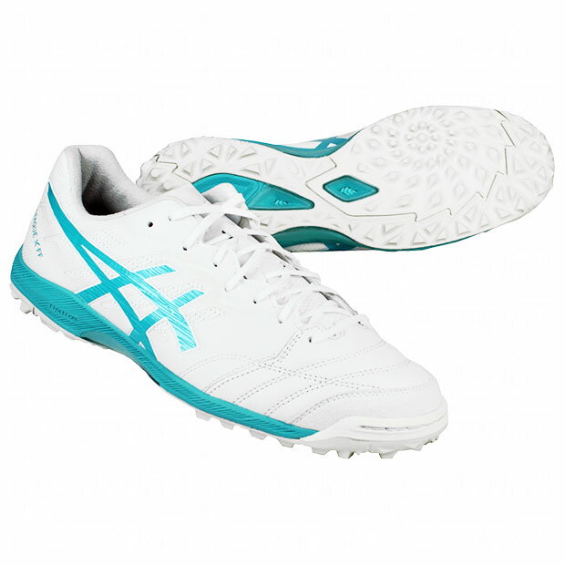 デスタッキ K FF TF ホワイト×シーグラス 【asics アシックス】サッカーフットサルトレーニングシューズ1111a218-101