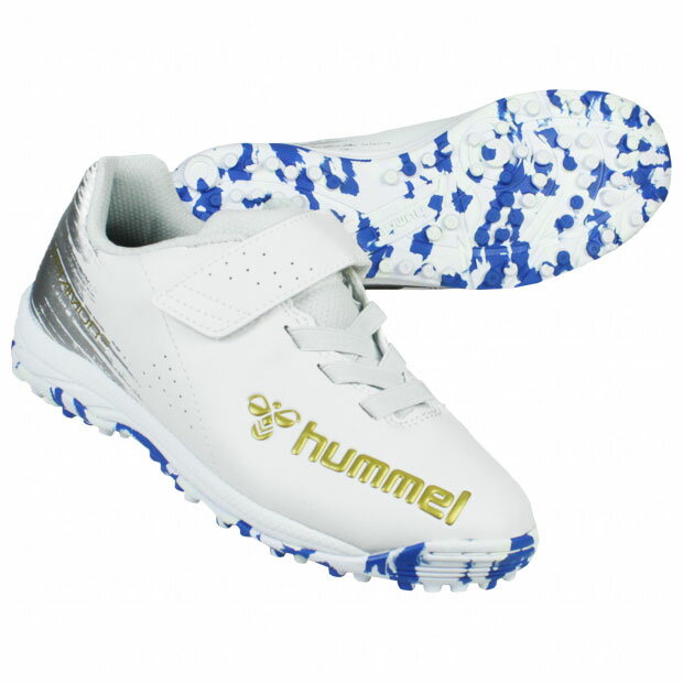 ジュニア プリアモーレ 6 β V TF Jr.　ホワイト×ブルー　【hummel|ヒュンメル】サッカージュニアトレーニングシューズhjs2133-1060