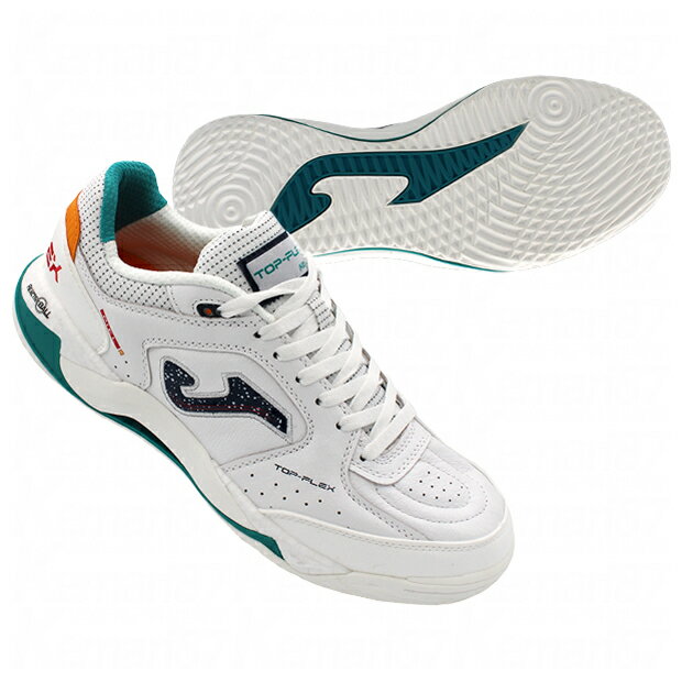 【12/4 20時よりポイント15倍】トップフレックス プラス IN ホワイト 【JOMA|ホマ】フットサルシューズtous2502in