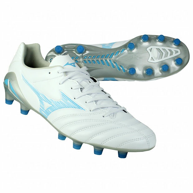 モナルシーダ NEO 3 PRO ホワイト×ブルー 【MIZUNO|ミズノ】サッカースパイクp1ga242218