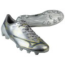 【ポイント10倍】ミズノアルファ 2 SELECT ギャラクシーシルバー×ネイビー 【MIZUNO|ミズノ】サッカースパイクp1ga256504