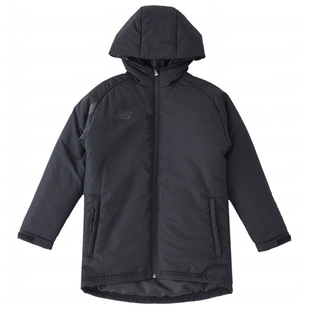 【12/20-12/25 ポイント10倍】ジュニア パデットハーフコート　ブラック　【NewBalance|ニューバランス】サッカーフットサルジュニア防寒ウェアーabj45268-bk