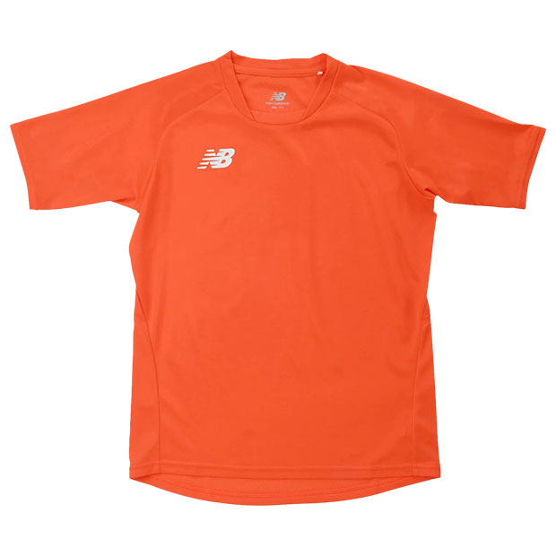 【12/4 20時よりポイント10倍】ジュニア 半袖ゲームシャツ オレンジ 【NewBalance|ニューバランス】サッカーフットサルジュニアウェアーjjtf0...
