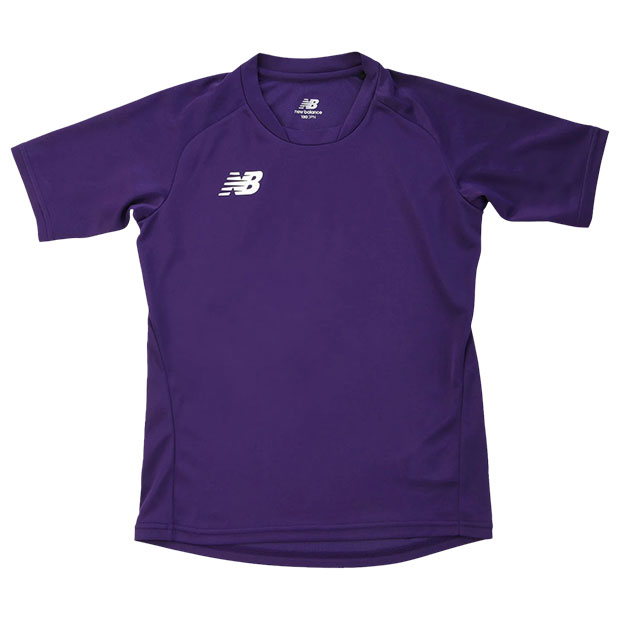【12/4 20時よりポイント10倍】ジュニア 半袖ゲームシャツ パープル 【NewBalance|ニューバランス】サッカーフットサルジュニアウェアーjjtf0...