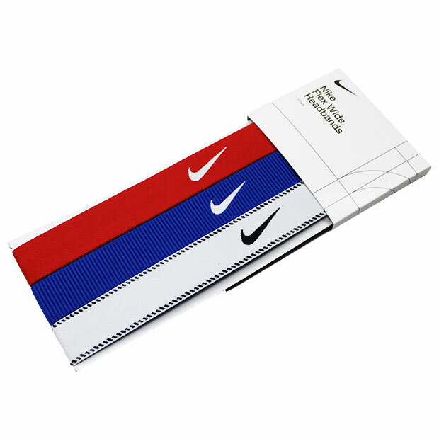 【ポイント15倍】フレックス クラシック ワイドヘッドバンド 3本パック ユニバーシティーレッド×ゲームロイヤル 【NIKE|ナイキ】サッカーフットサルアクセサリーbn2001-648
