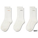 【ポイント15倍】ボックスロゴ クルーソックス 3パック BOX LOGO CREW SOCKS 3 PACK 【GOALSTUDIO | ゴールスタジオ】サッ...