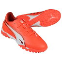 【ポイント10倍】ジュニア プーマキング マッチ TT + MID JR グローイングレッド 【PUMA|プーマ】サッカーフットサルジュニアトレーニングシューズ...