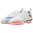 【ポイント10倍】ジュニア フューチャー 8 プレイ HG/AG + MID JR プーマホワイト 【PUMA|プーマ】ジュニアサッカースパイク108624-01