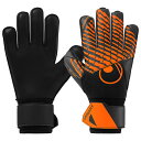 ソフトレジスト ブラック×フローオレンジ 【Uhlsport|ウールシュポルト】サッカーフットサルゴールキーパーグローブ1011390-01