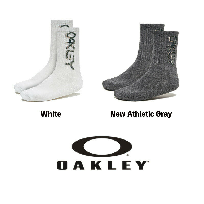 OAKLEY FOS900277 B1B Socks 2.0 (3 PCS) ソックス ｜  オークリー B1Bロゴ 3パック FOS900277-100 White FOS900277-27B New Athletic Gray