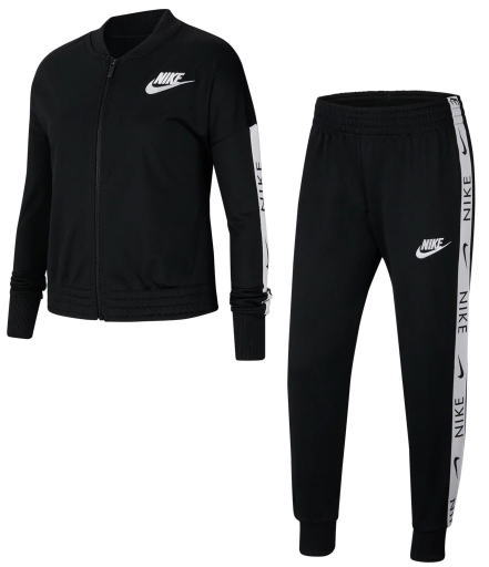 【送料無料※沖縄 離島を除く】【実店舗共通在庫】NIKE ナイキ YTH ガールズ TRICOT トラックスーツ ジュニア 子ども ジャージ上下 女の子 ブラック ジャージ上下セット ジュニアジャージ 上下 子供 ジャージ セットアップ スポーツウェア キッズ CU8374 010 ★6500