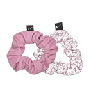 【実店舗共通在庫】NIKE ナイキ Dri-Fit ギャザード ヘアタイ 3.0 2pk BN2103 631 シュシュ ヘアゴム ヘアアクセサリー 柄違い 2個セット ピンク NIKEロゴ エレメンタルピンク ★2500
