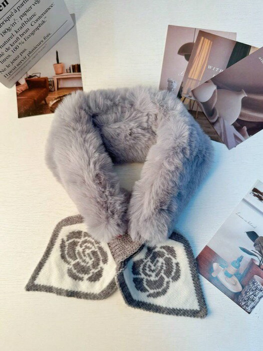 [ 8日から12日程度でお届け予定 ] アクセサリー レディース スカーフ 1個 レディース ニット ファジー ..