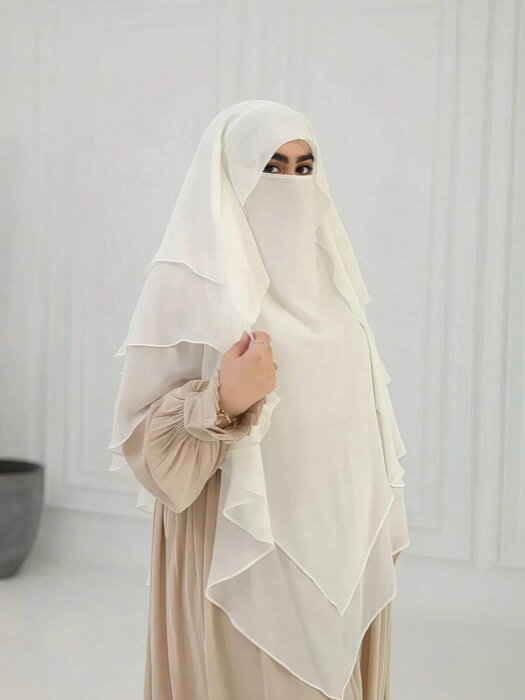 [ 8日から12日程度でお届け予定 ] アクセサリー レディース スカーフ 1個 女性用ムスリム3層シフォンキ..