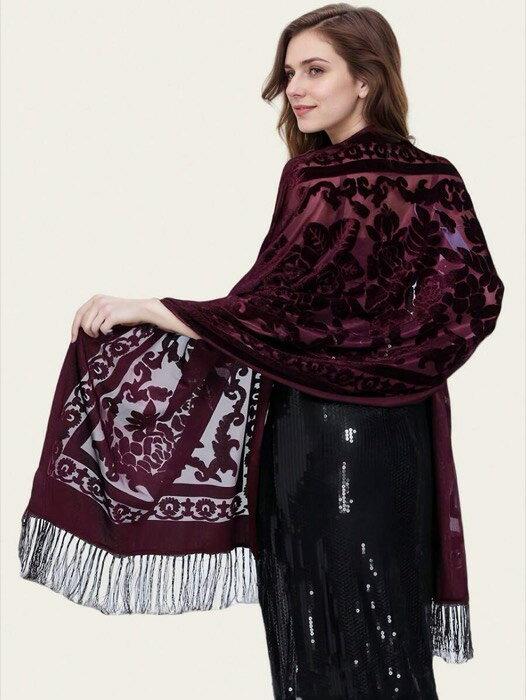 [ 8日から12日程度でお届け予定 ] アクセサリー レディース スカーフ 1枚 レディース ローズジャカード..