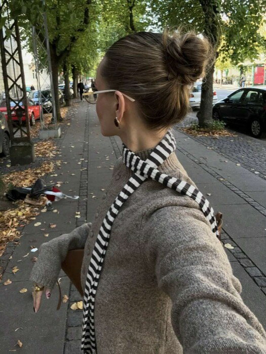 [ 8日から12日程度でお届け予定 ] アクセサリー レディース スカーフ 1個 Y2K ヴィンテージ ストライプ..