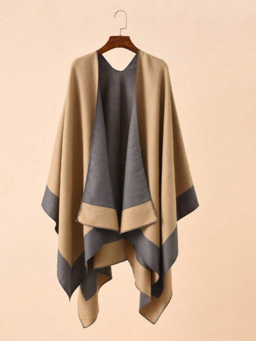[ 8日から12日程度でお届け予定 ] アクセサリー レディース スカーフ 1個 カラーブロック ポンチョ シ..