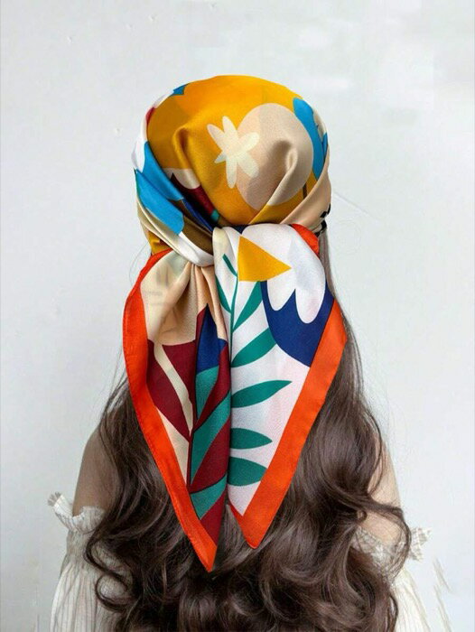 [ 8日から12日程度でお届け予定 ] アクセサリー レディース スカーフ 1枚 90*90cm ペイズリー柄カラフ..